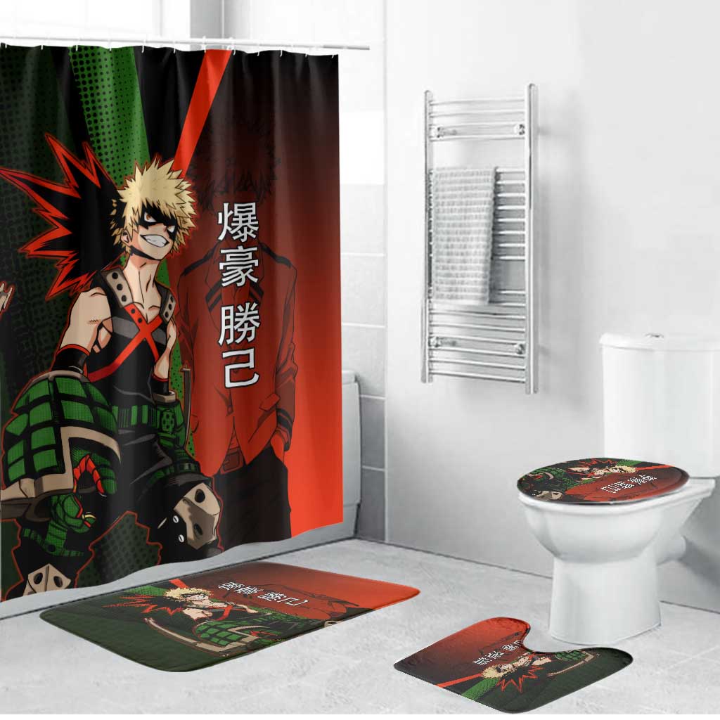 Katsuki Bakugo Dynamight Bathroom Set Japanese Comic Book Style