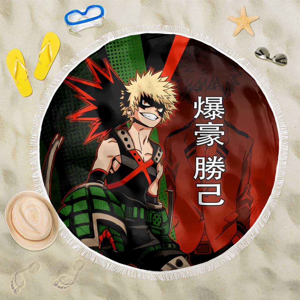 Katsuki Bakugo Dynamight Beach Blanket Japanese Comic Book Style