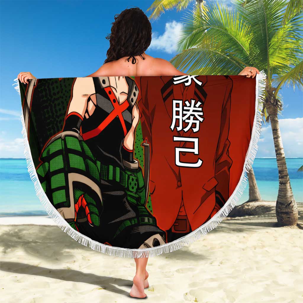 Katsuki Bakugo Dynamight Beach Blanket Japanese Comic Book Style