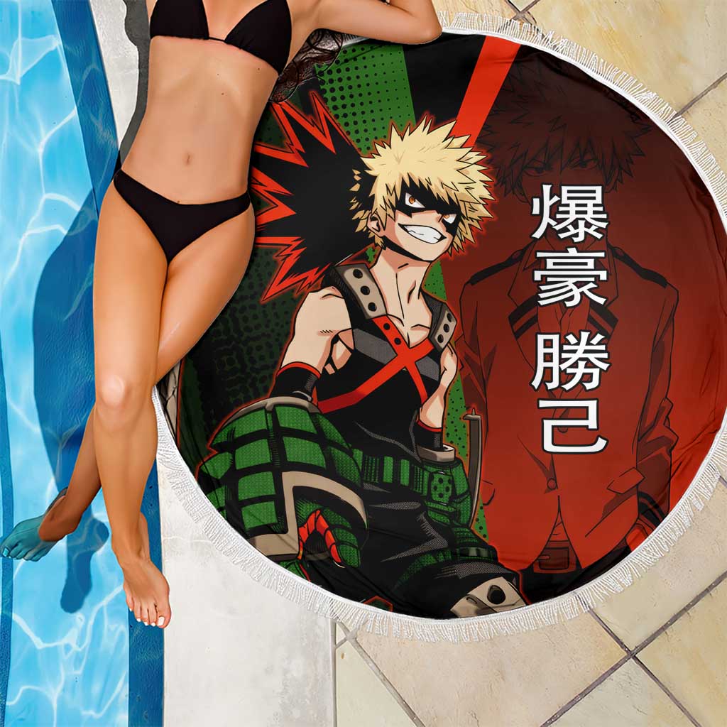 Katsuki Bakugo Dynamight Beach Blanket Japanese Comic Book Style