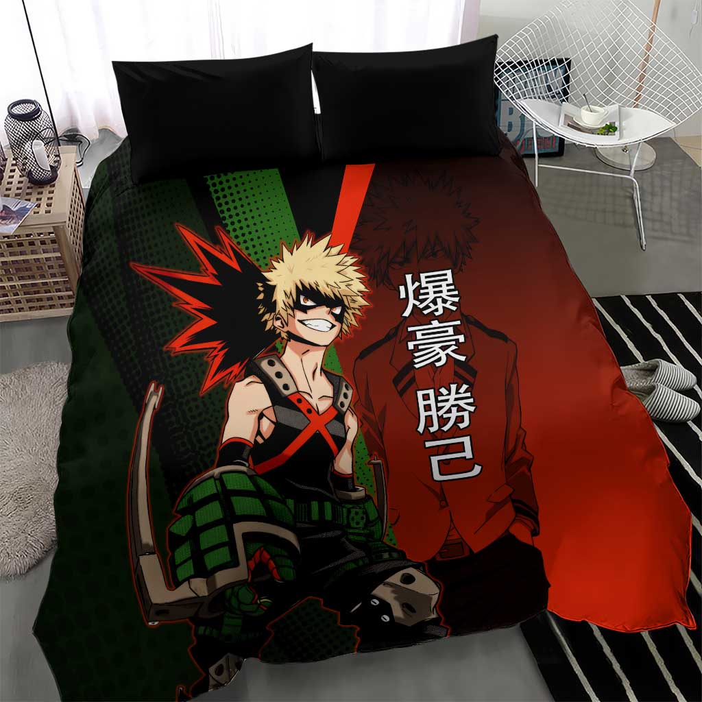 Katsuki Bakugo Dynamight Bedding Set Japanese Comic Book Style