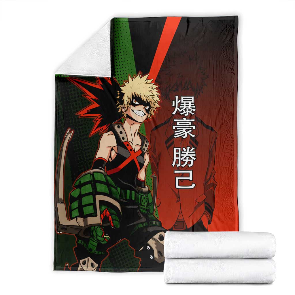 Katsuki Bakugo Dynamight Blanket Japanese Comic Book Style