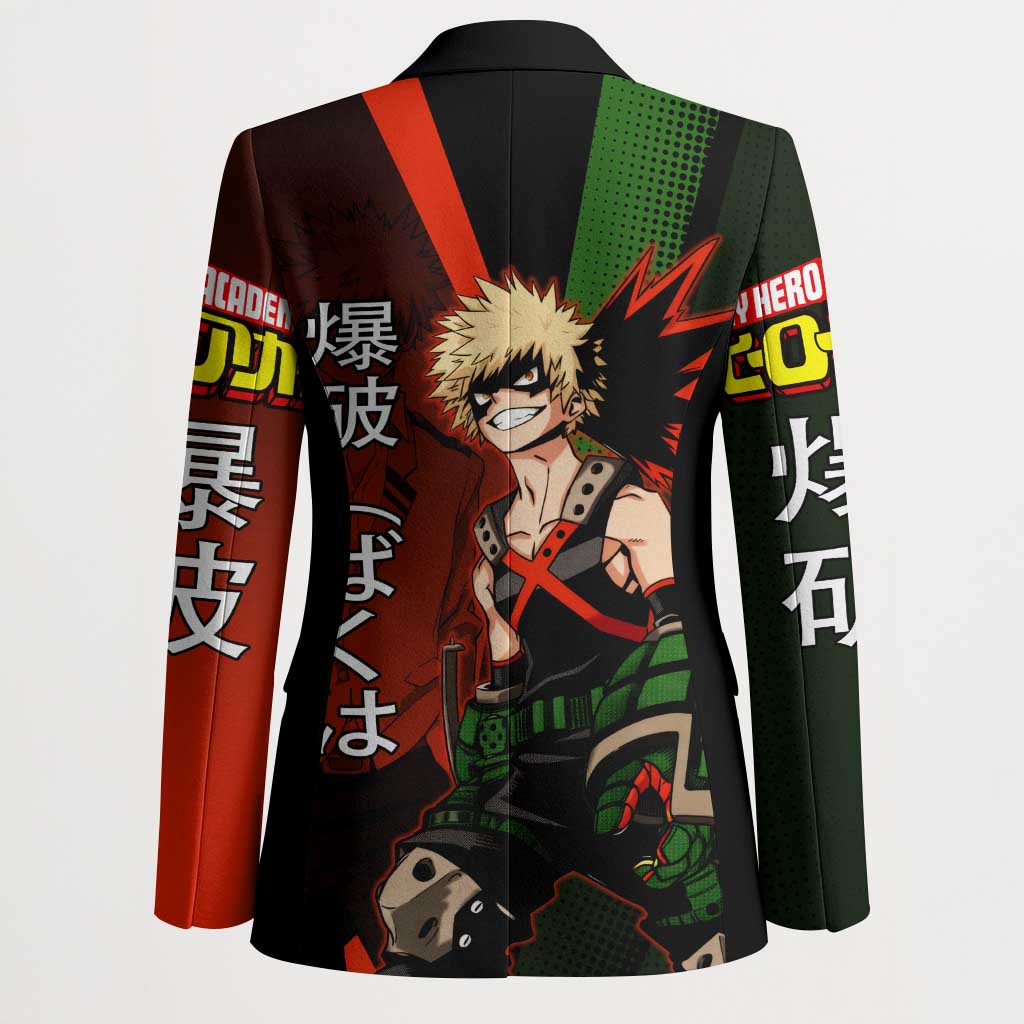 Katsuki Bakugo Dynamight Blazer Japanese Comic Book Style