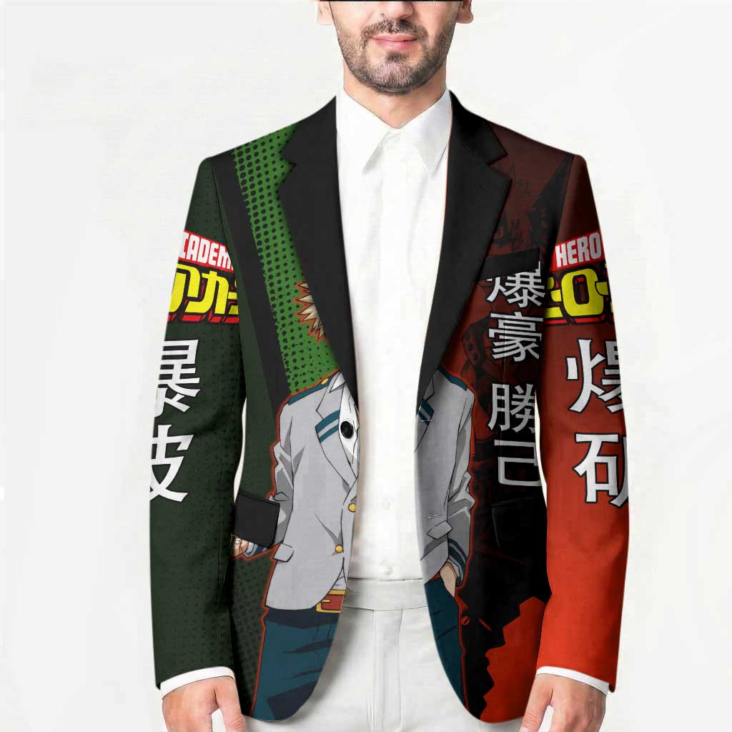 Katsuki Bakugo Dynamight Blazer Japanese Comic Book Style
