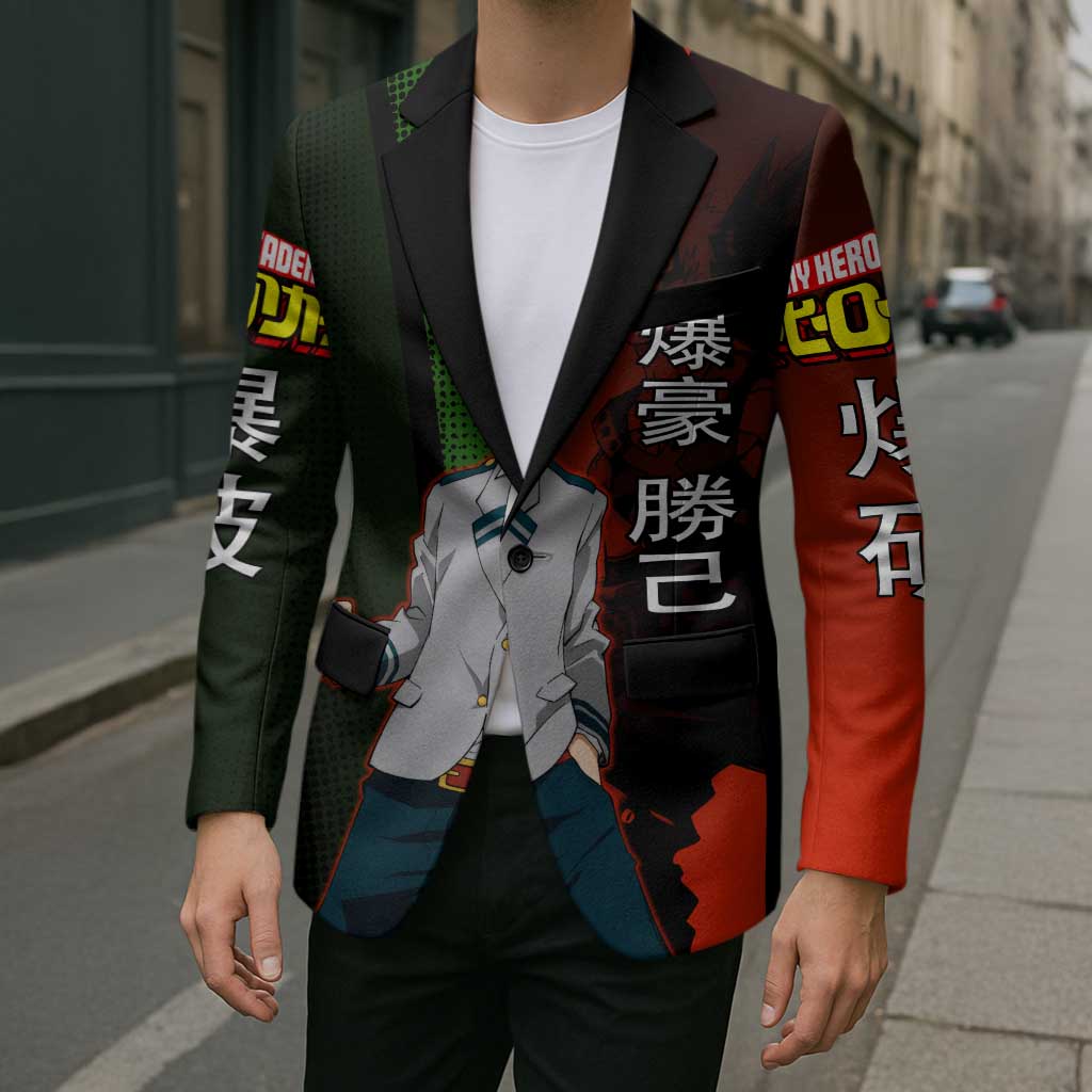 Katsuki Bakugo Dynamight Blazer Japanese Comic Book Style
