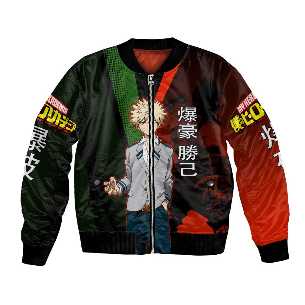Katsuki Bakugo Dynamight Bomber Jacket Japanese Comic Book Style