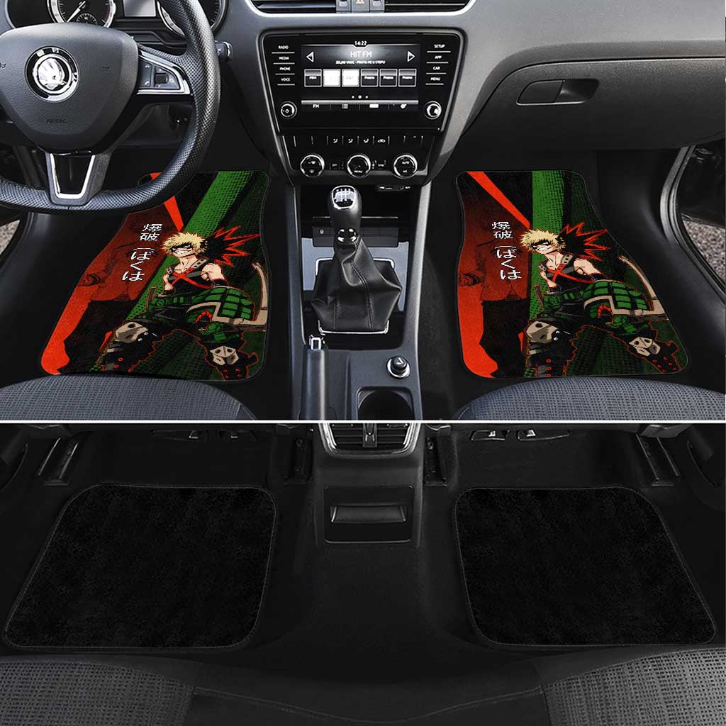 Katsuki Bakugo Dynamight Car Mats Japanese Comic Book Style