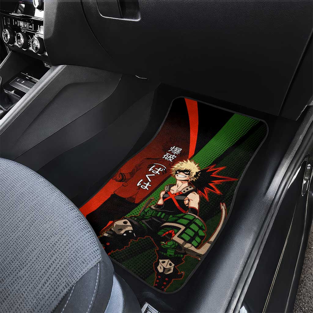 Katsuki Bakugo Dynamight Car Mats Japanese Comic Book Style