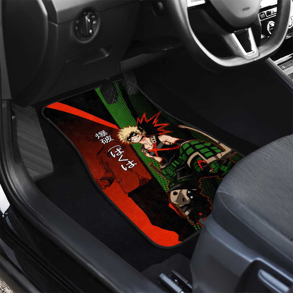 Katsuki Bakugo Dynamight Car Mats Japanese Comic Book Style