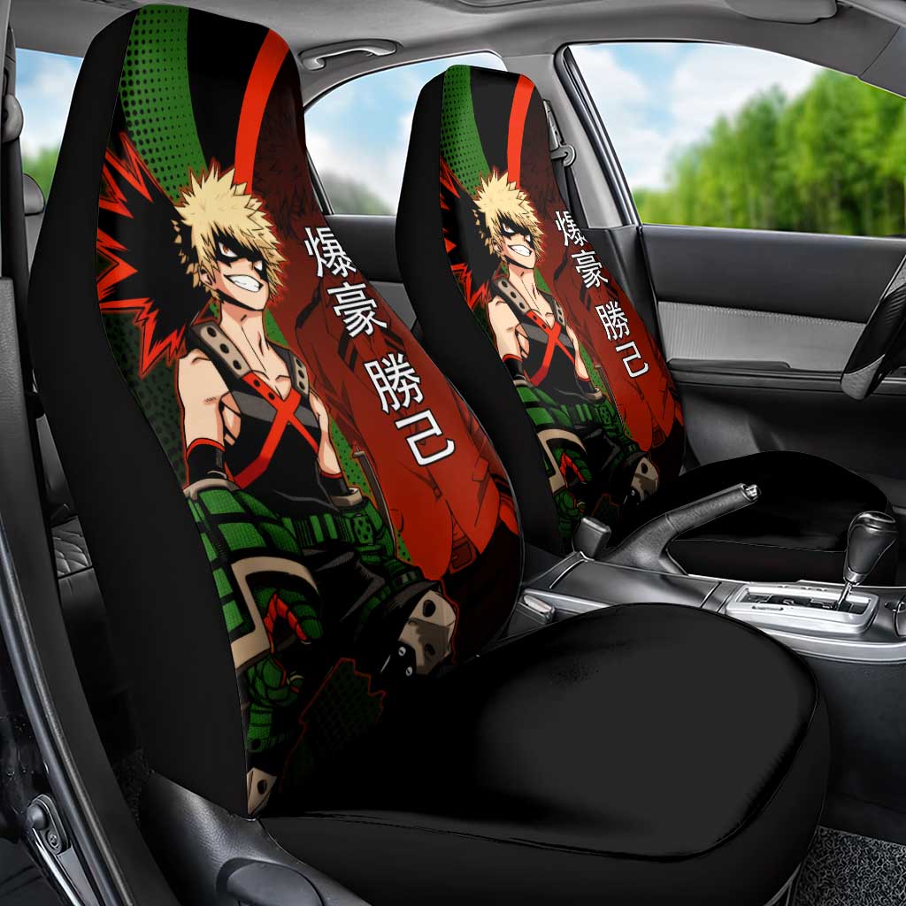 Katsuki Bakugo Dynamight Car Seat Cover Japanese Comic Book Style