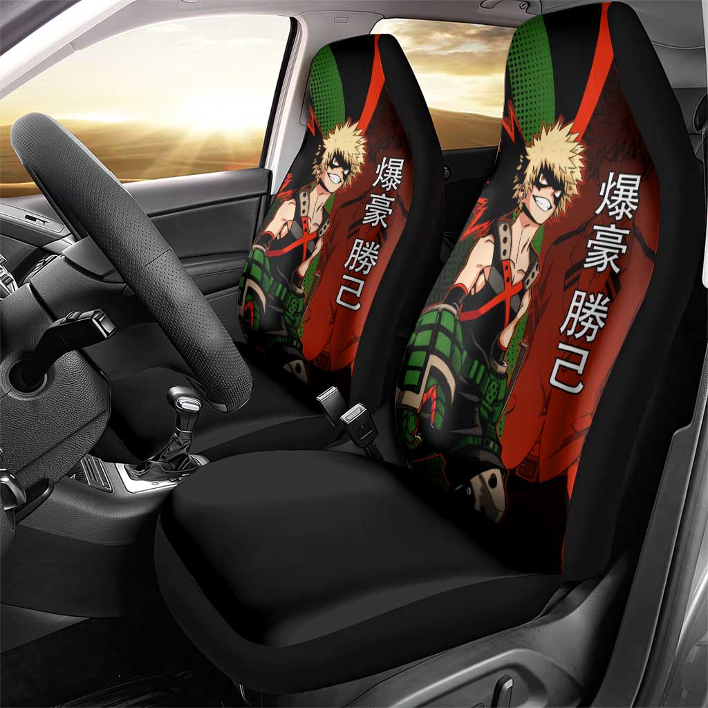 Katsuki Bakugo Dynamight Car Seat Cover Japanese Comic Book Style
