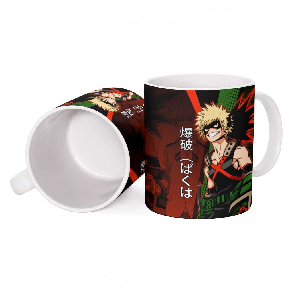 Katsuki Bakugo Dynamight Ceramic Mug Japanese Comic Book Style