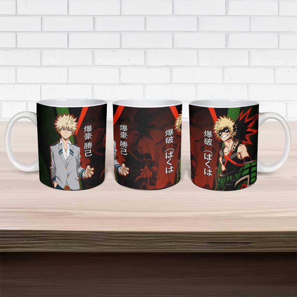 Katsuki Bakugo Dynamight Ceramic Mug Japanese Comic Book Style