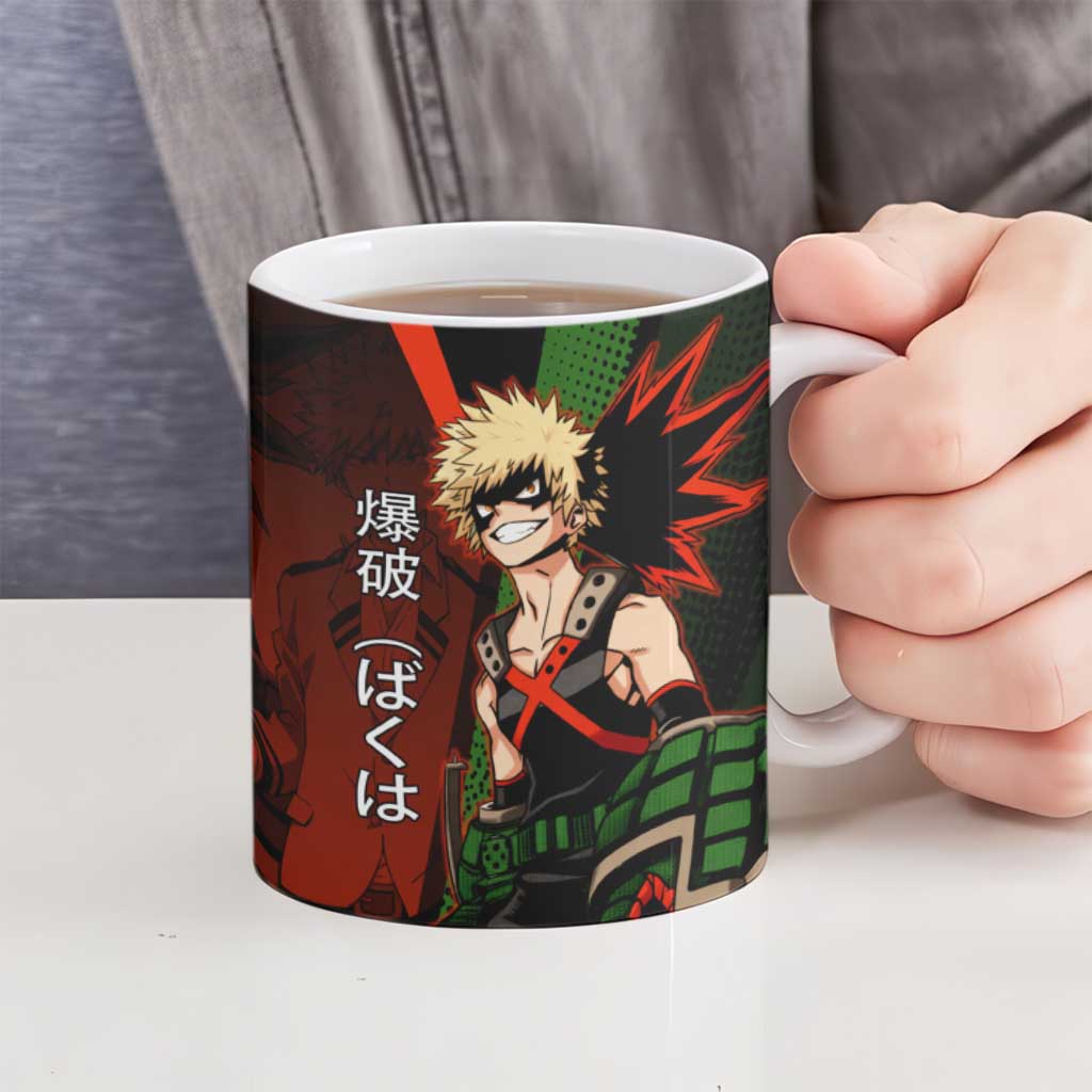 Katsuki Bakugo Dynamight Ceramic Mug Japanese Comic Book Style