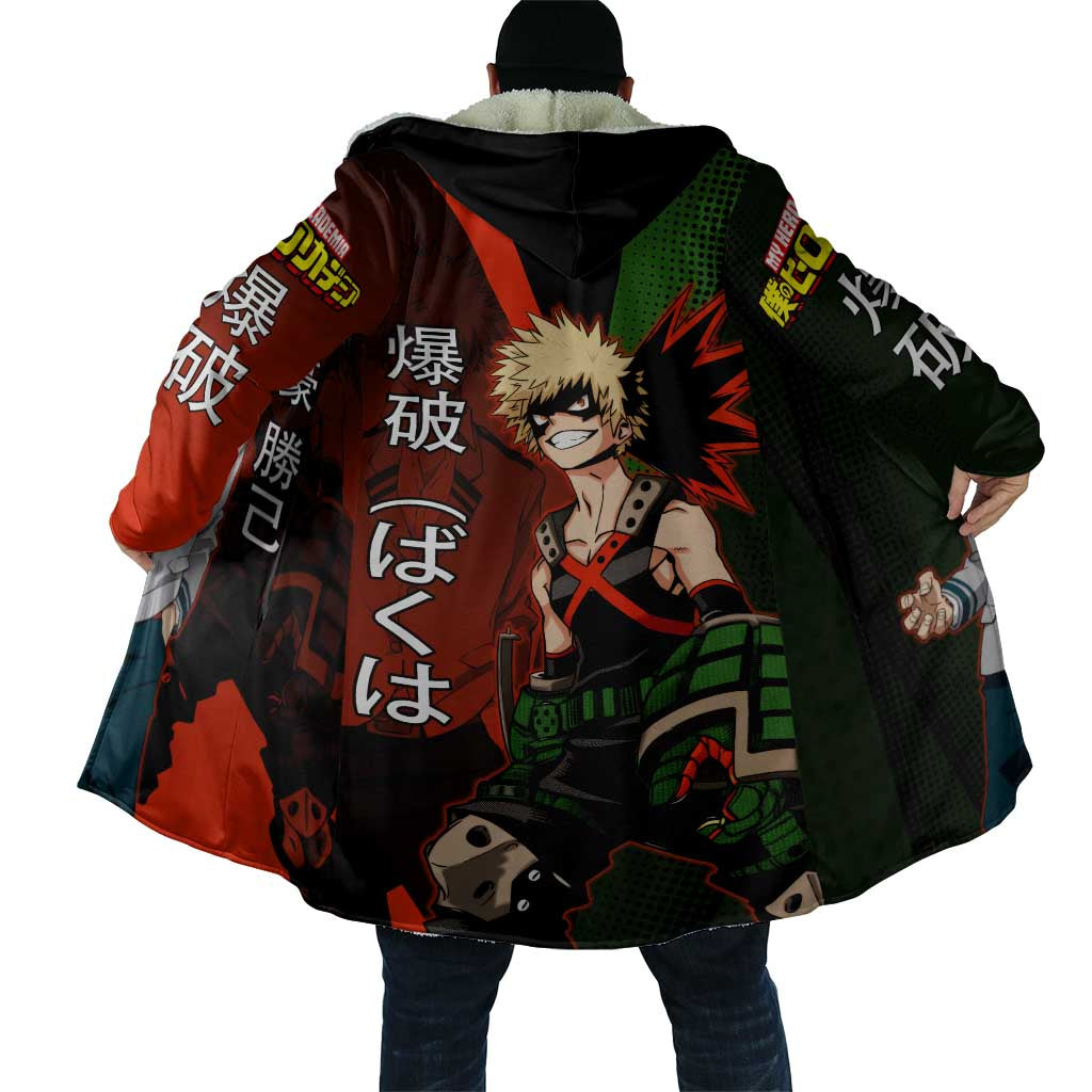 Katsuki Bakugo Dynamight Cloak Japanese Comic Book Style