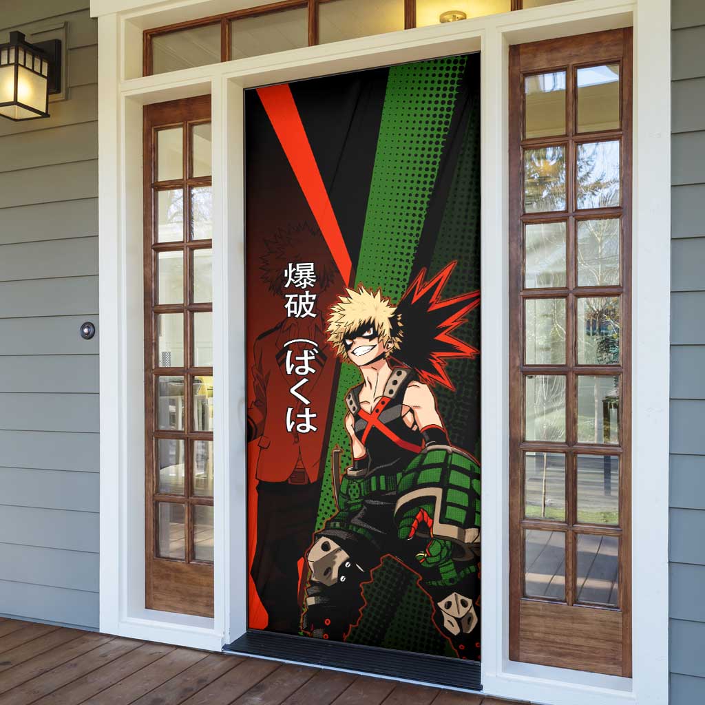 Katsuki Bakugo Dynamight Door Cover Japanese Comic Book Style
