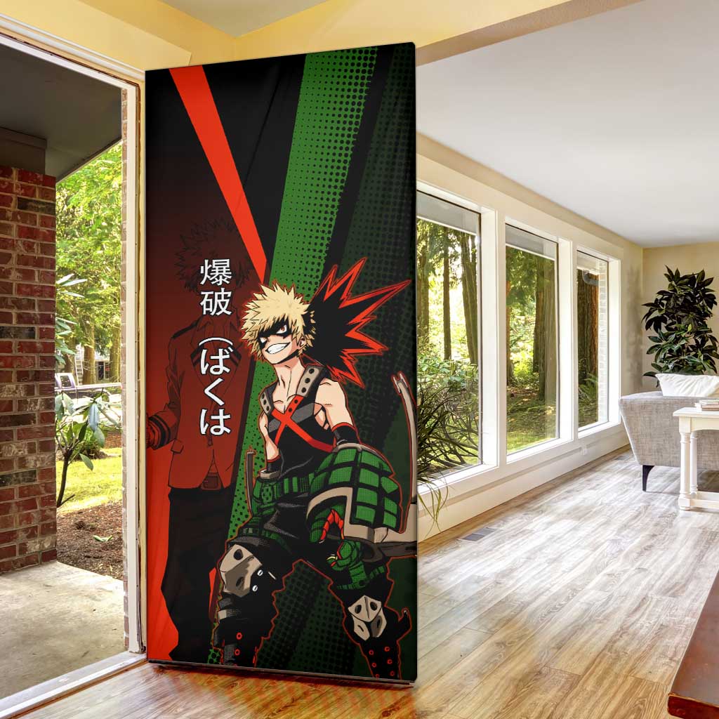 Katsuki Bakugo Dynamight Door Cover Japanese Comic Book Style