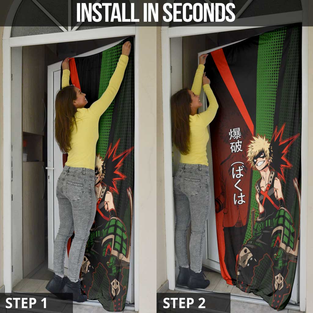 Katsuki Bakugo Dynamight Door Cover Japanese Comic Book Style
