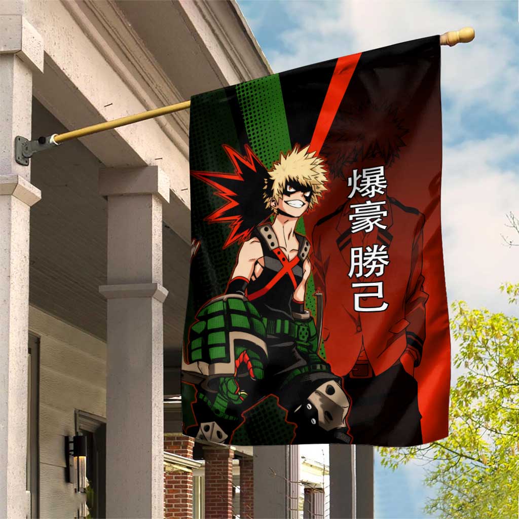 Katsuki Bakugo Dynamight Garden Flag Japanese Comic Book Style