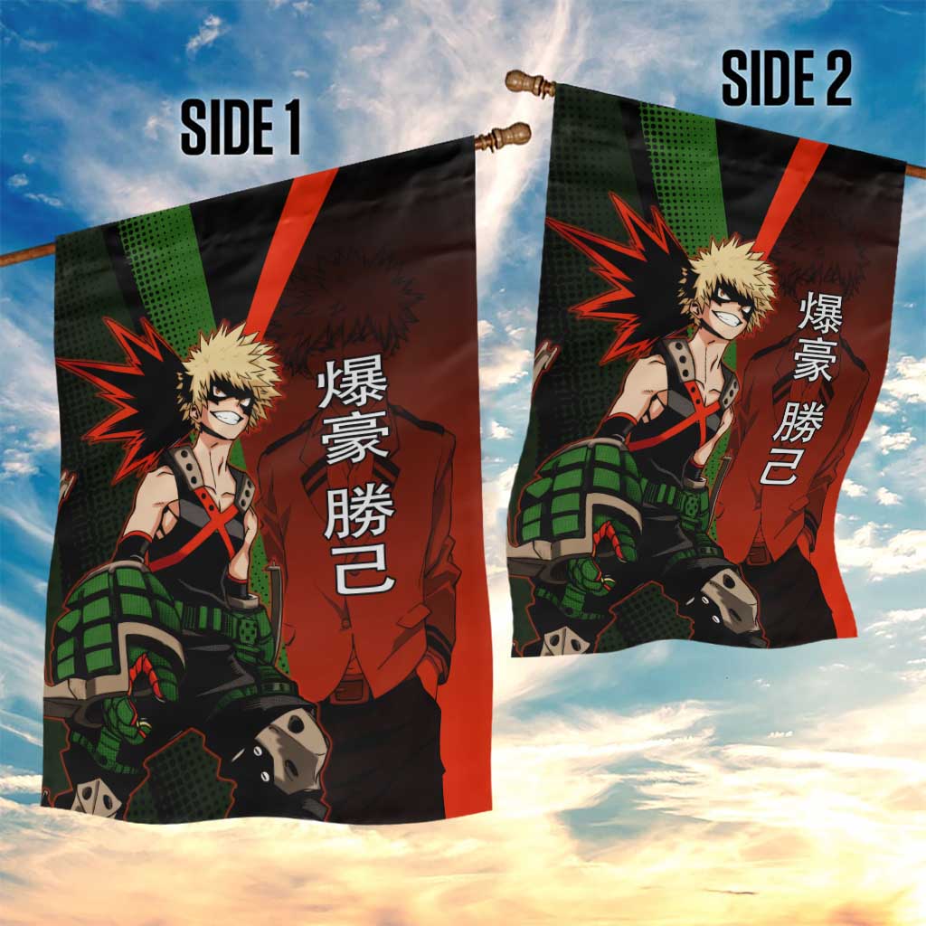 Katsuki Bakugo Dynamight Garden Flag Japanese Comic Book Style