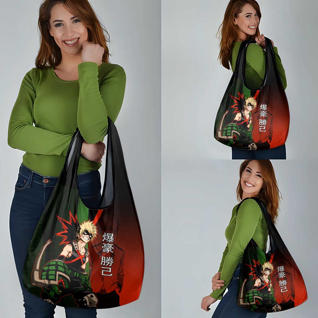 Katsuki Bakugo Dynamight Grocery Bag Japanese Comic Book Style