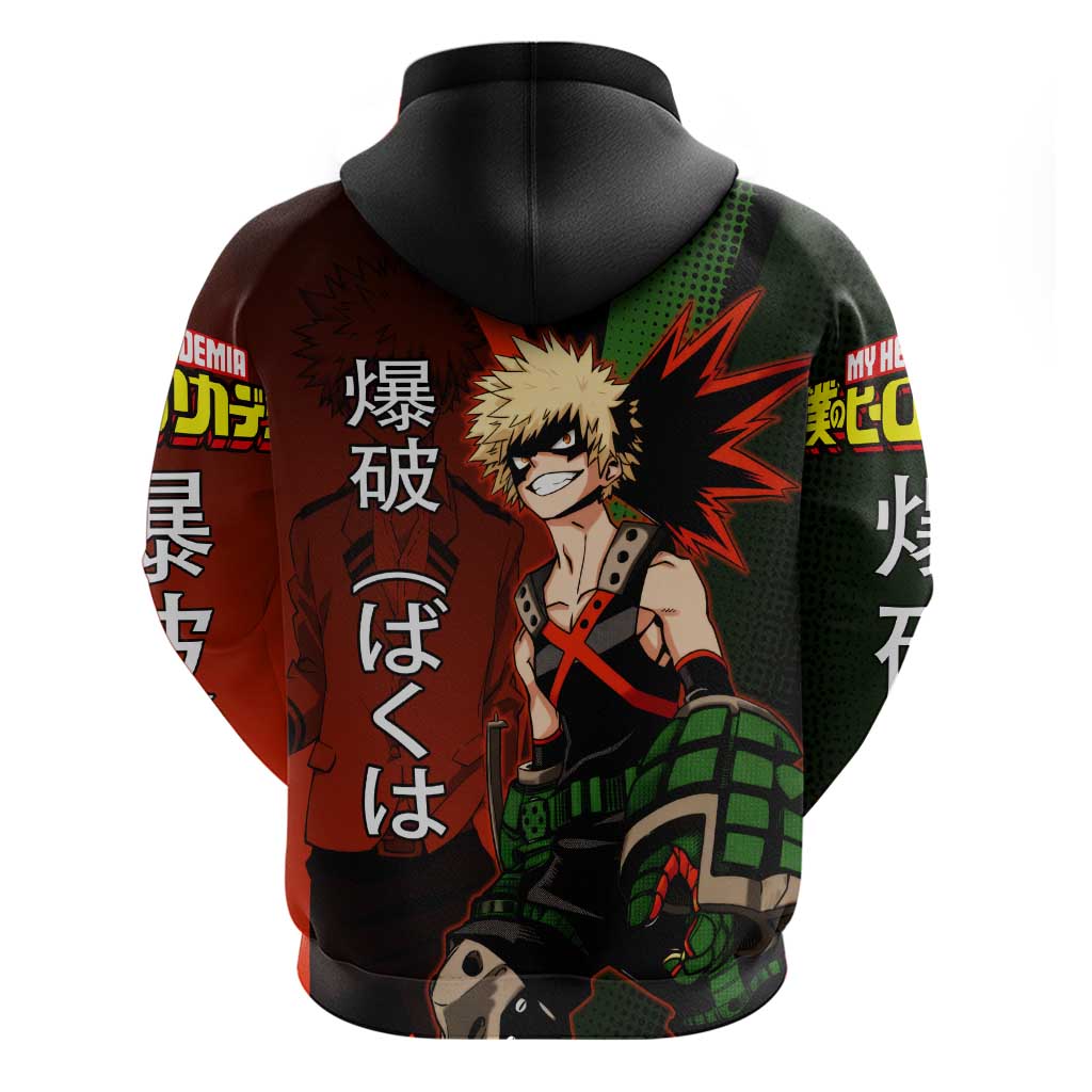 Katsuki Bakugo Dynamight Hoodie Japanese Comic Book Style