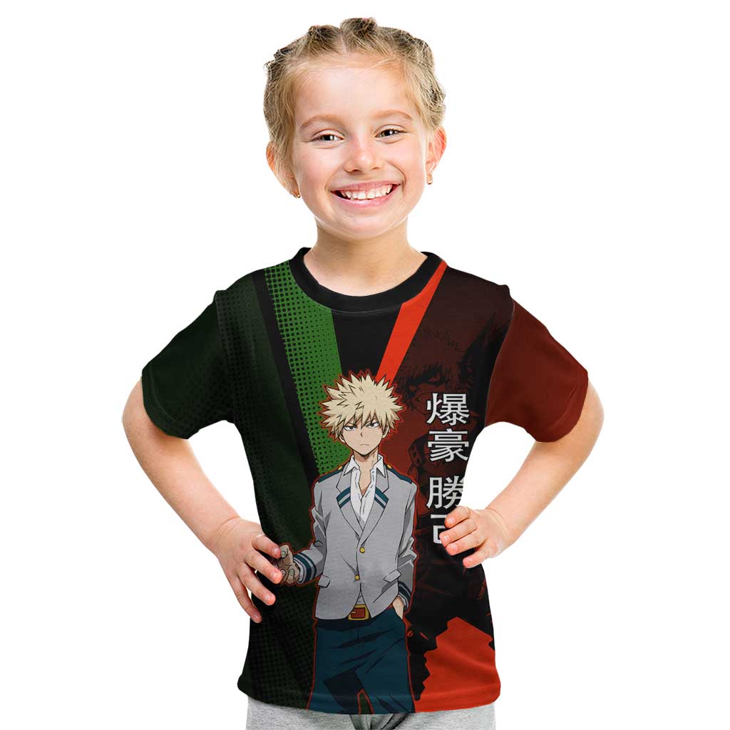 Katsuki Bakugo Dynamight Kid T Shirt Japanese Comic Book Style