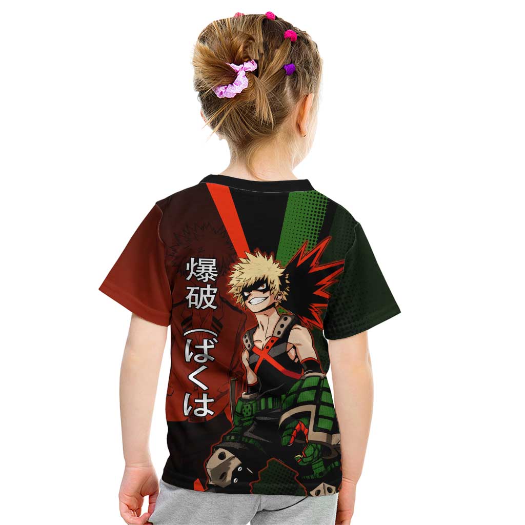 Katsuki Bakugo Dynamight Kid T Shirt Japanese Comic Book Style