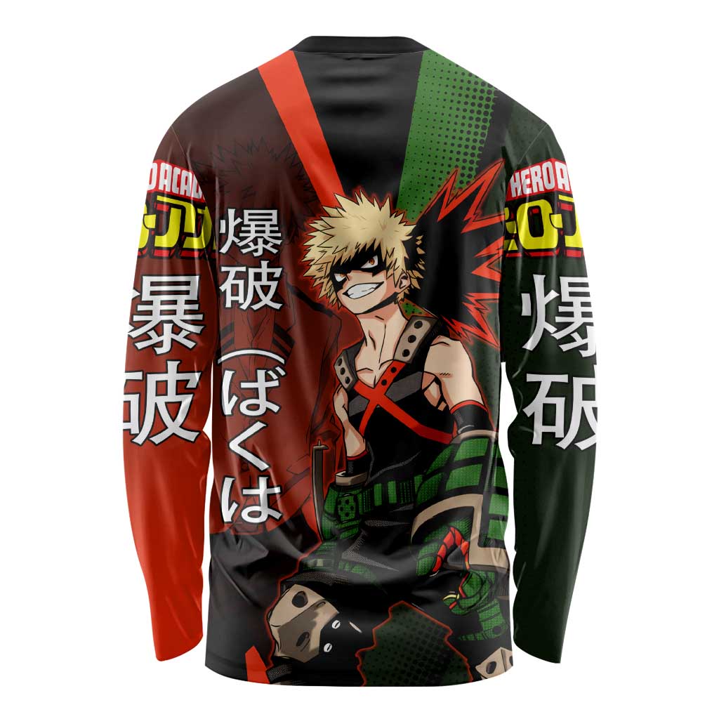 Katsuki Bakugo Dynamight Long Sleeve Shirt Japanese Comic Book Style