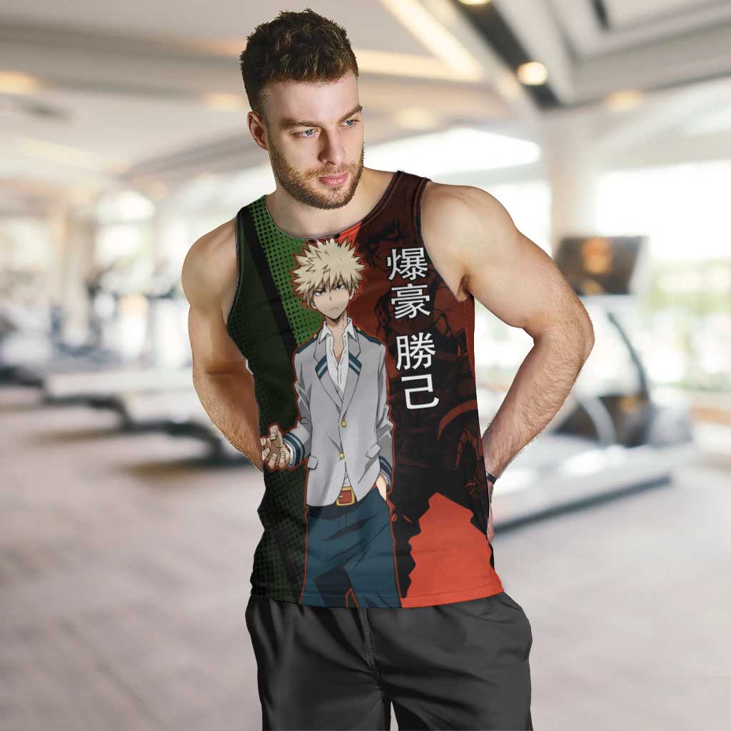 Katsuki Bakugo Dynamight Men Tank Top Japanese Comic Book Style
