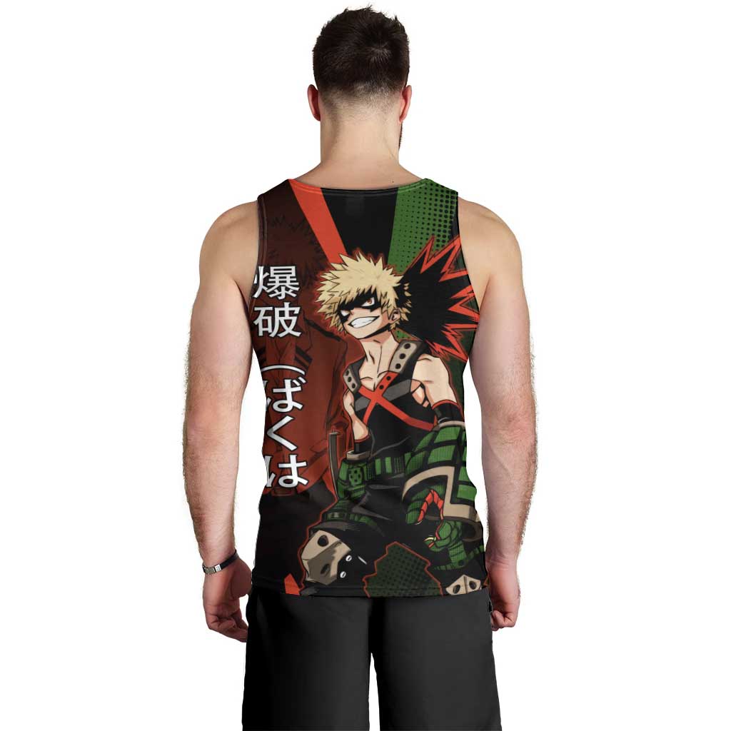Katsuki Bakugo Dynamight Men Tank Top Japanese Comic Book Style