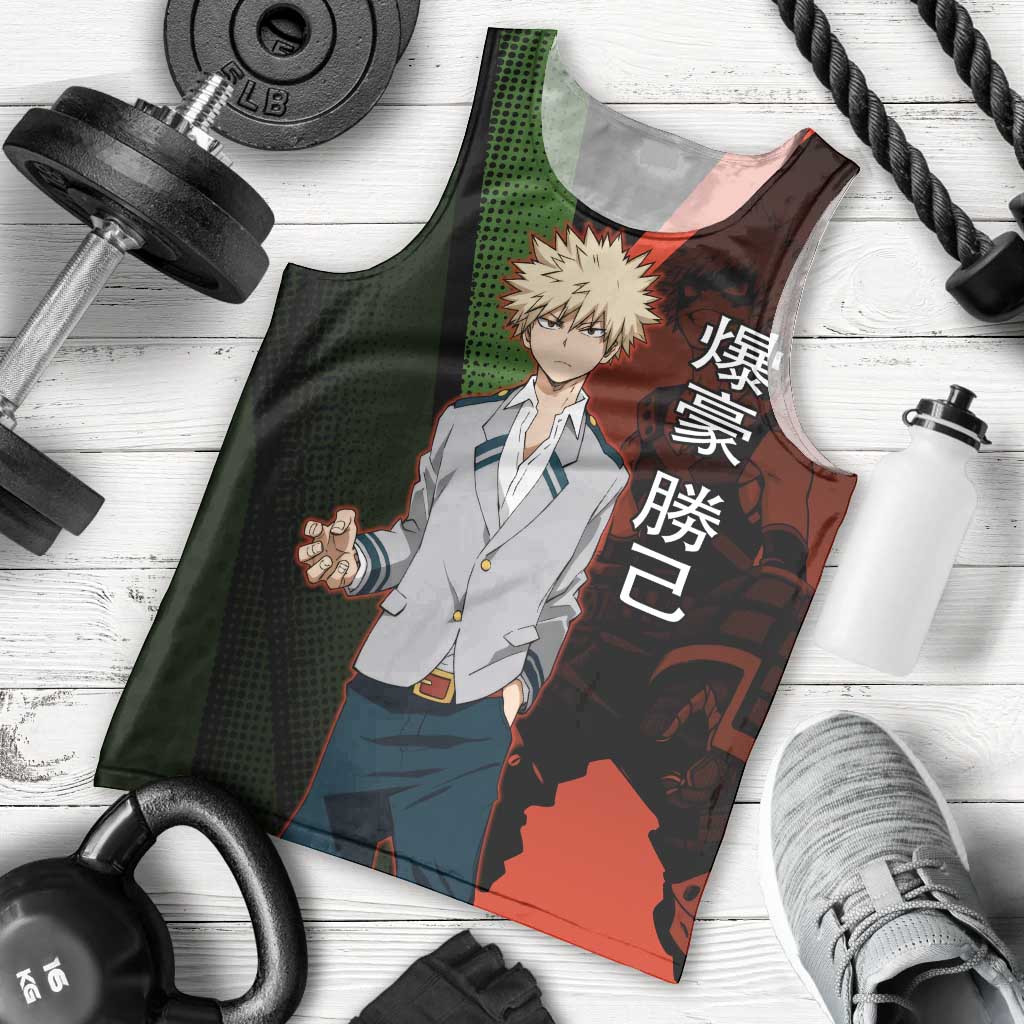 Katsuki Bakugo Dynamight Men Tank Top Japanese Comic Book Style