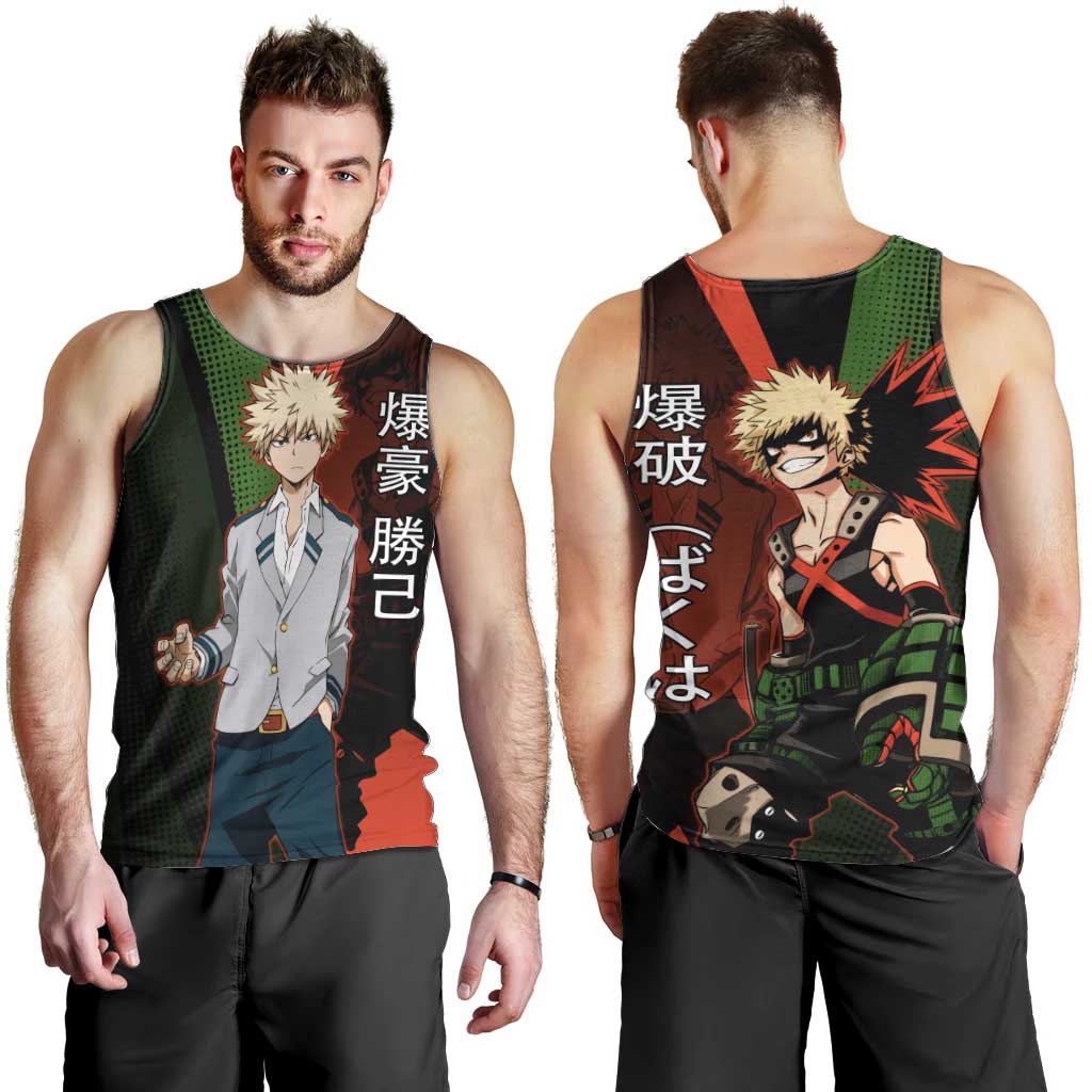 Katsuki Bakugo Dynamight Men Tank Top Japanese Comic Book Style
