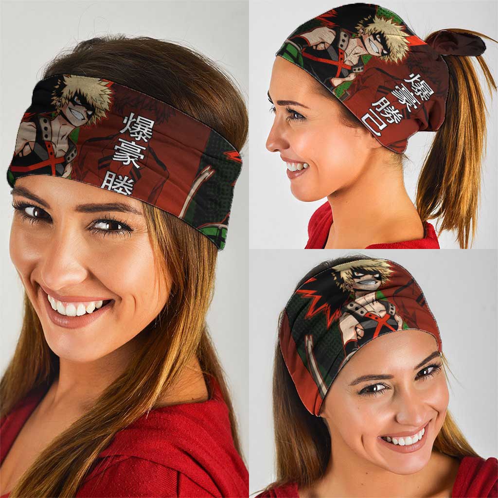 Katsuki Bakugo Dynamight Neck Gaiter Japanese Comic Book Style