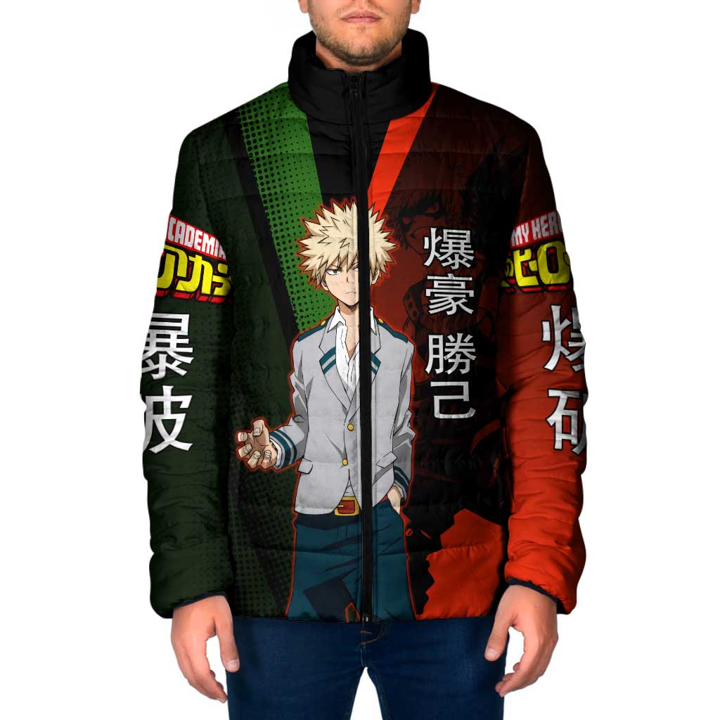 Katsuki Bakugo Dynamight Padded Jacket Japanese Comic Book Style