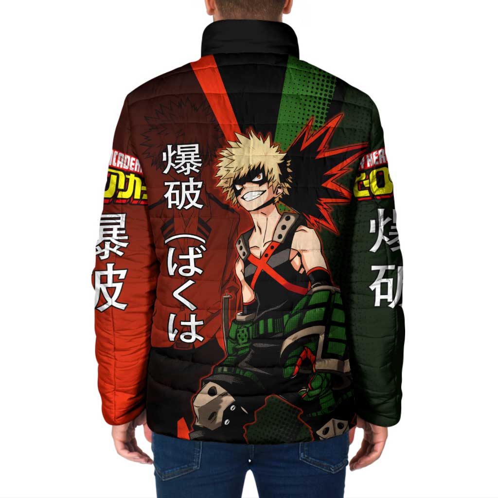 Katsuki Bakugo Dynamight Padded Jacket Japanese Comic Book Style