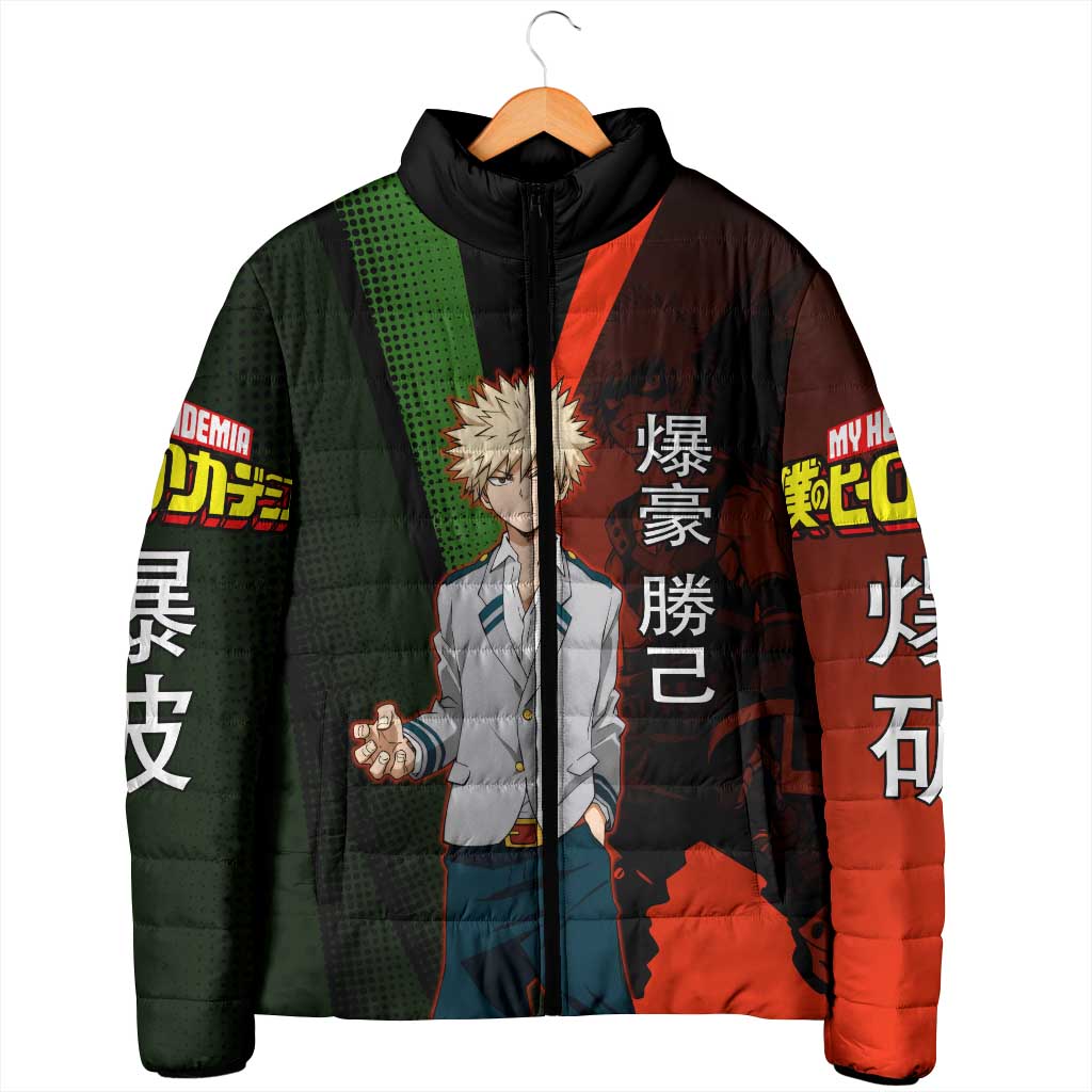 Katsuki Bakugo Dynamight Padded Jacket Japanese Comic Book Style