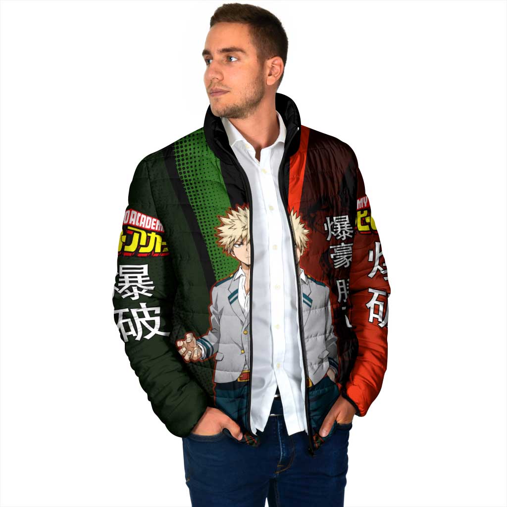 Katsuki Bakugo Dynamight Padded Jacket Japanese Comic Book Style