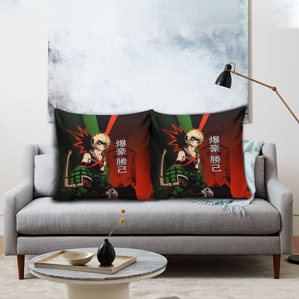 Katsuki Bakugo Dynamight Pillow Cover Japanese Comic Book Style