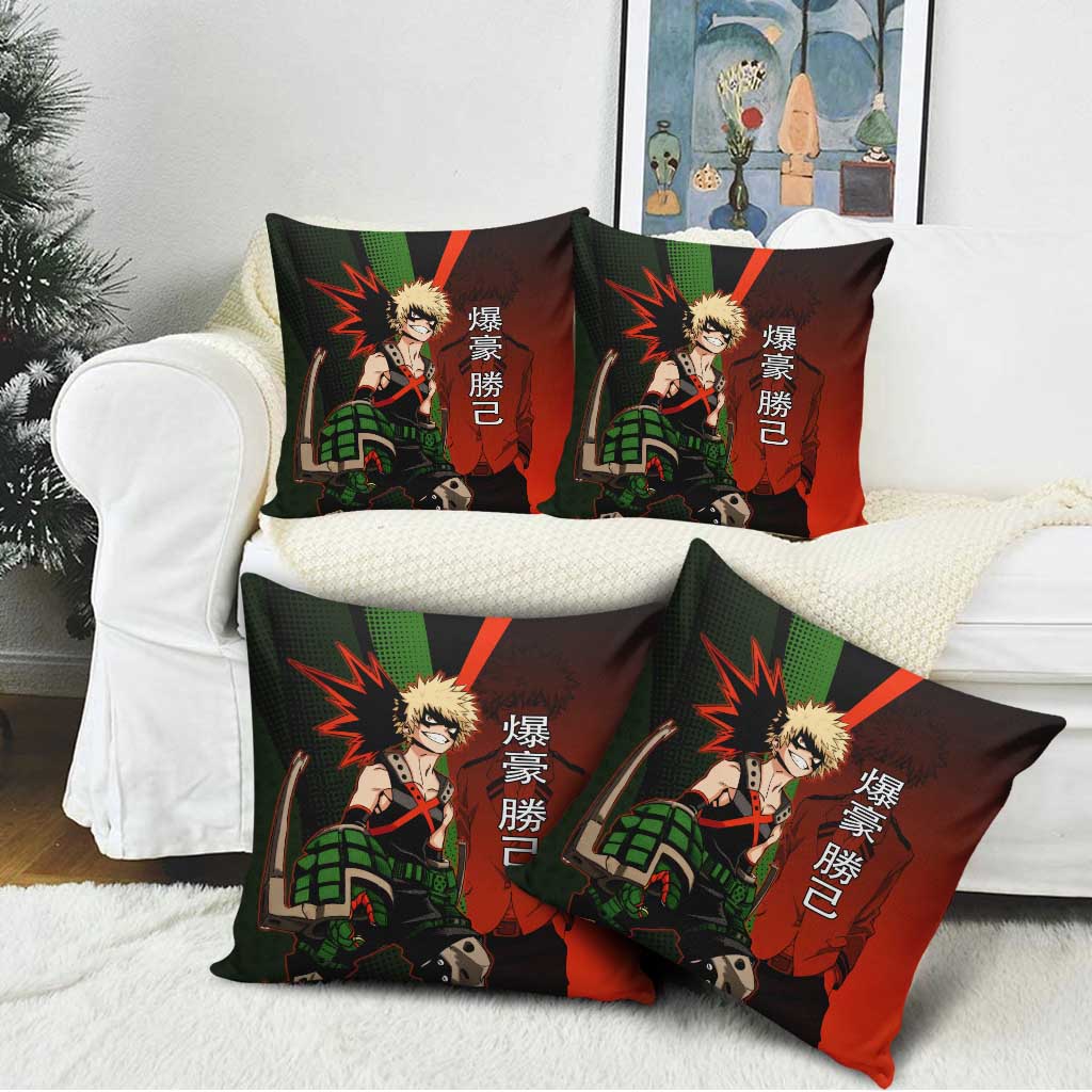 Katsuki Bakugo Dynamight Pillow Cover Japanese Comic Book Style