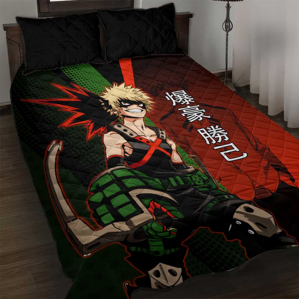 Katsuki Bakugo Dynamight Quilt Bed Set Japanese Comic Book Style