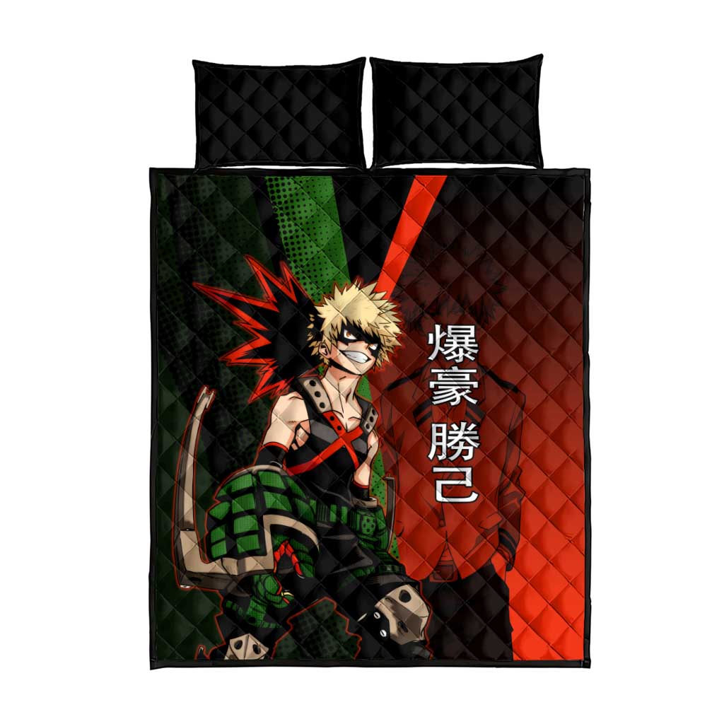 Katsuki Bakugo Dynamight Quilt Bed Set Japanese Comic Book Style