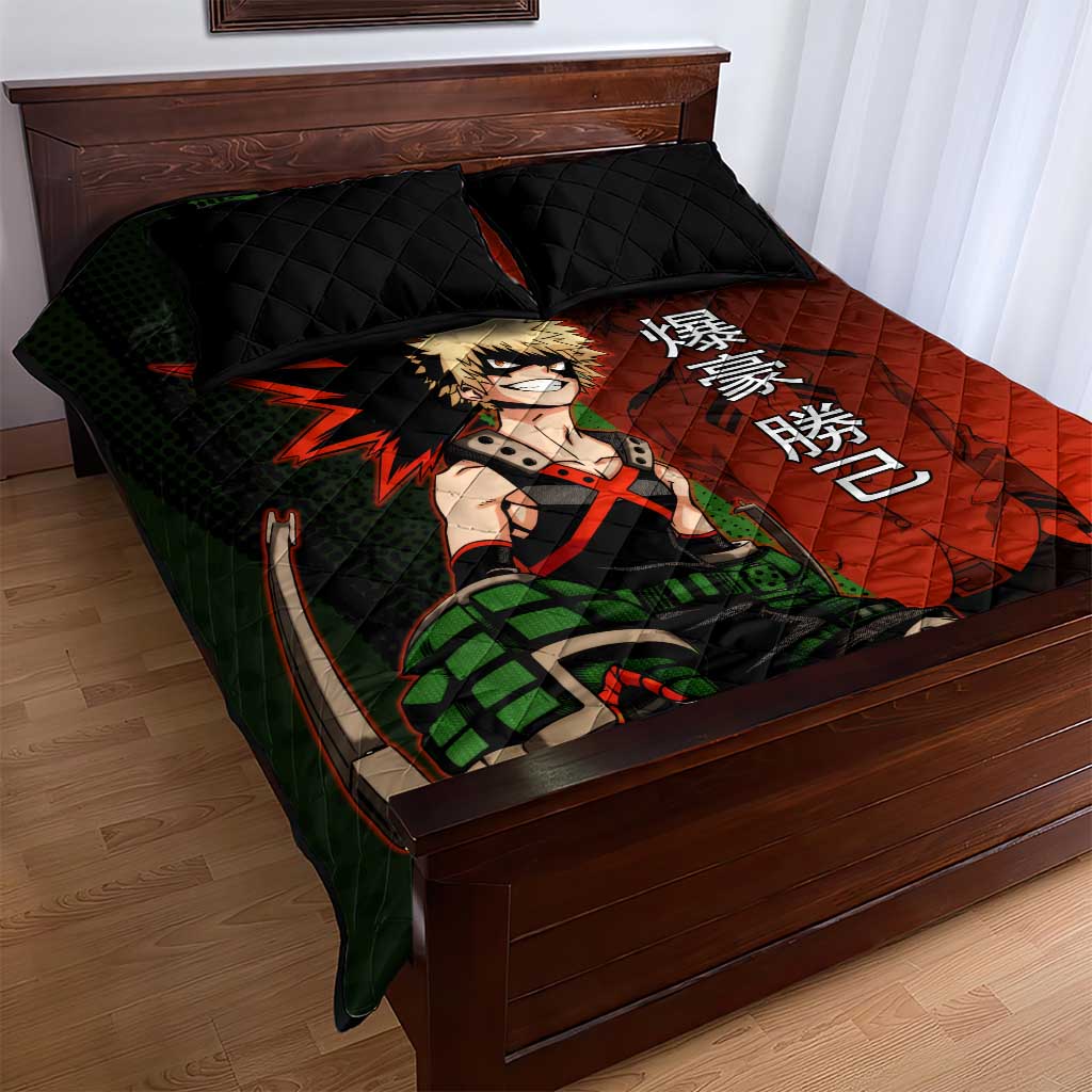 Katsuki Bakugo Dynamight Quilt Bed Set Japanese Comic Book Style