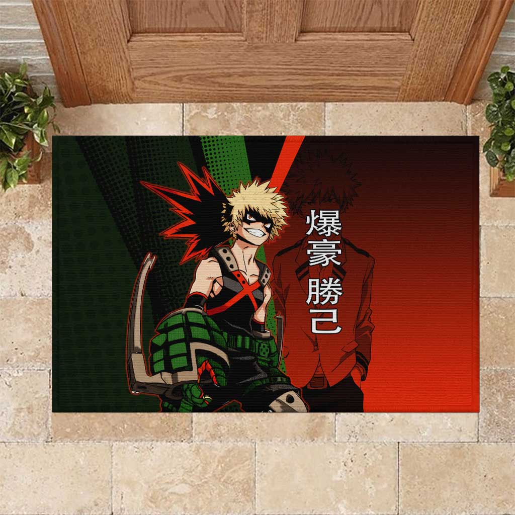 Katsuki Bakugo Dynamight Rubber Doormat Japanese Comic Book Style