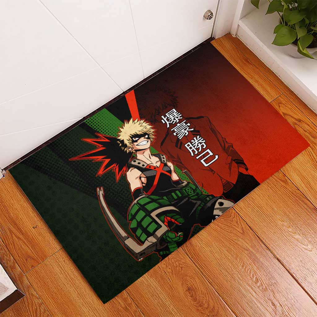 Katsuki Bakugo Dynamight Rubber Doormat Japanese Comic Book Style