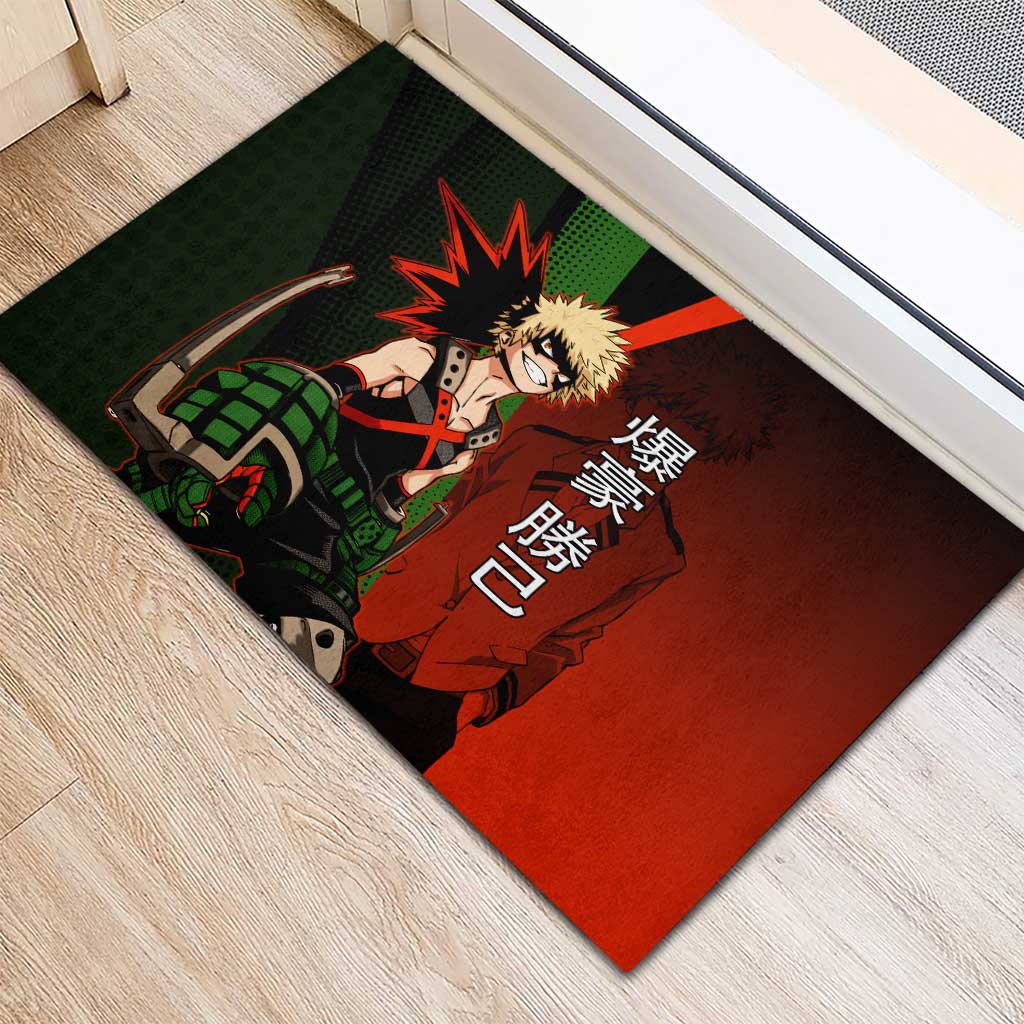 Katsuki Bakugo Dynamight Rubber Doormat Japanese Comic Book Style