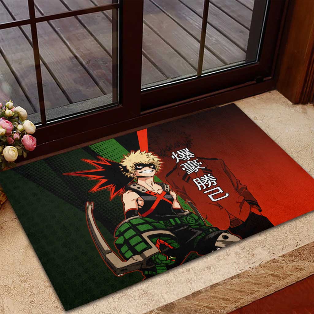 Katsuki Bakugo Dynamight Rubber Doormat Japanese Comic Book Style