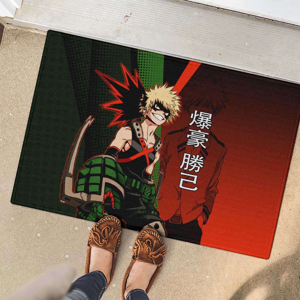 Katsuki Bakugo Dynamight Rubber Doormat Japanese Comic Book Style