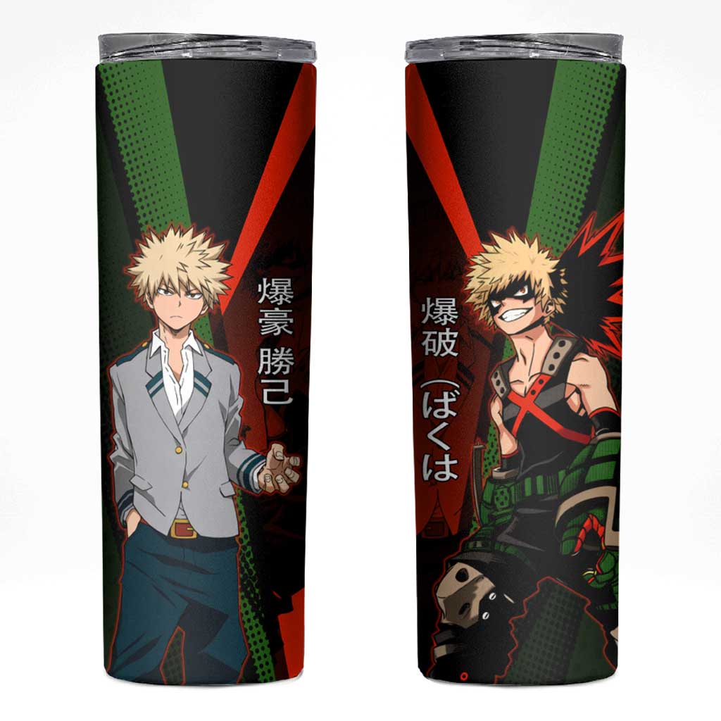 Katsuki Bakugo Dynamight Skinny Tumbler Japanese Comic Book Style