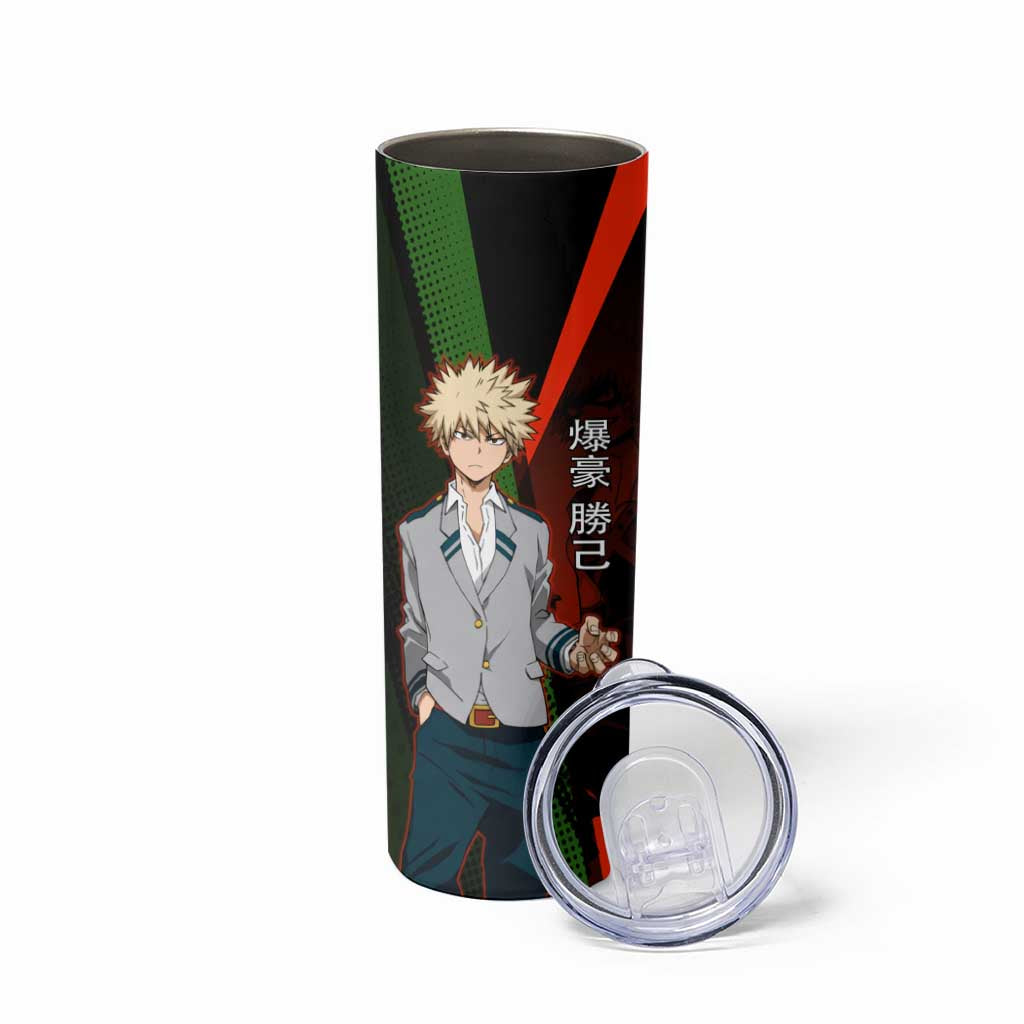 Katsuki Bakugo Dynamight Skinny Tumbler Japanese Comic Book Style